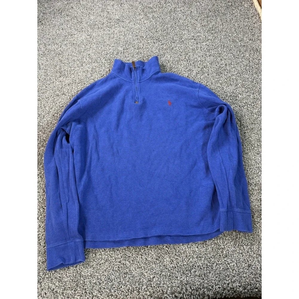 Polo Ralph Lauren 1/4 Zip Sweater Men's Size XL Blue